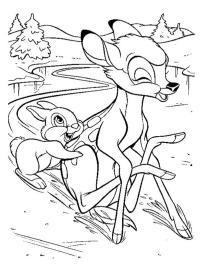 Bambi og Stampe på isen