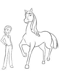 Jente og hest