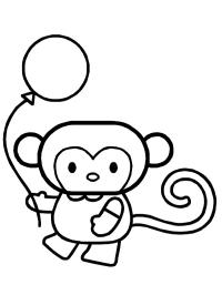 Ape med ballong