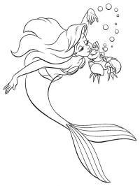 Ariel og krabben Sebastian