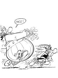 Asterix og Obelix løper