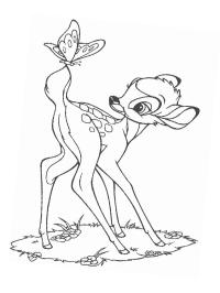 Bambi og sommerfugl