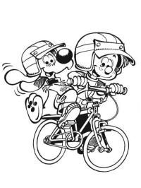 Buddy og Billie på sykkel