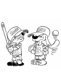 Buddy og Billie spiller baseball