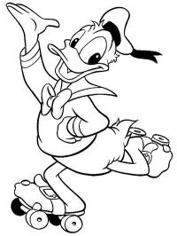 Donald Duck på rulleskøyter