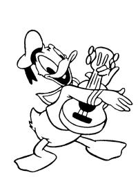 Donald Duck spiller gitar