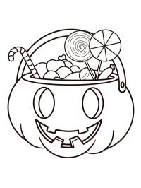 Halloween gresskar med godteri