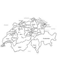 Kart over Sveits
