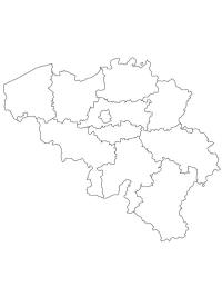 Kart over Belgia