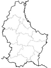 Kart over Luxemburg