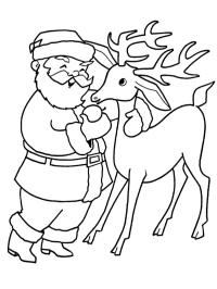Julenissen med reinsdyret sitt