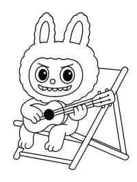 Labubu spiller gitar