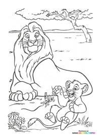Løvenes Konge Mufasa og Simba