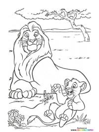 Løvenes Konge Mufasa og Simba
