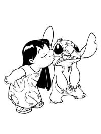 Lilo kysser Stitch