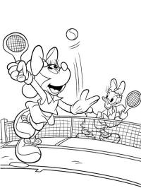 Minni Mus og Dolly spiller tennis