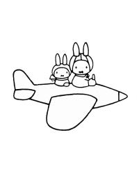 Miffy på flyet