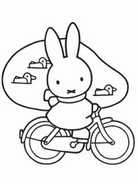 Miffy på sykkel