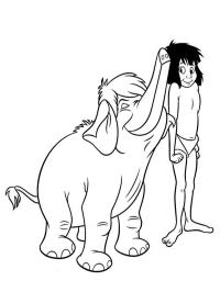 Elefant og Mowgli