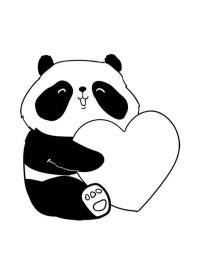 Panda med hjerte