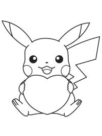 Pikachu holder et hjerte