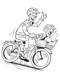 Samsong og Gert sykler
