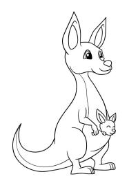 Søt kenguru med baby