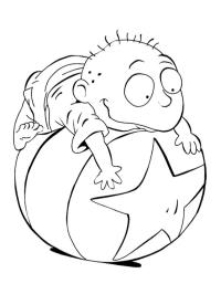 Tommy Pickles leker med ball