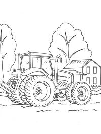 Traktor på gården