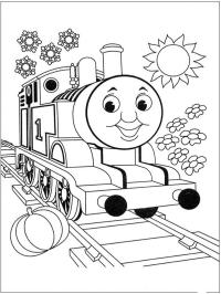 Lokomotivet Thomas er glad