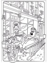 Wallace og Gromit på motorsykkel