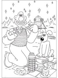 Wallace og Gromit på piknik