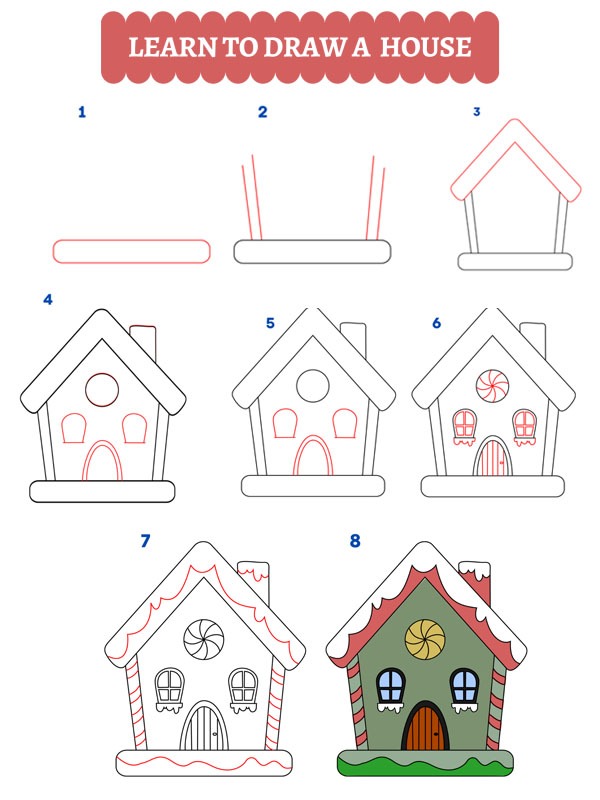 Hvordan tegner du et hus