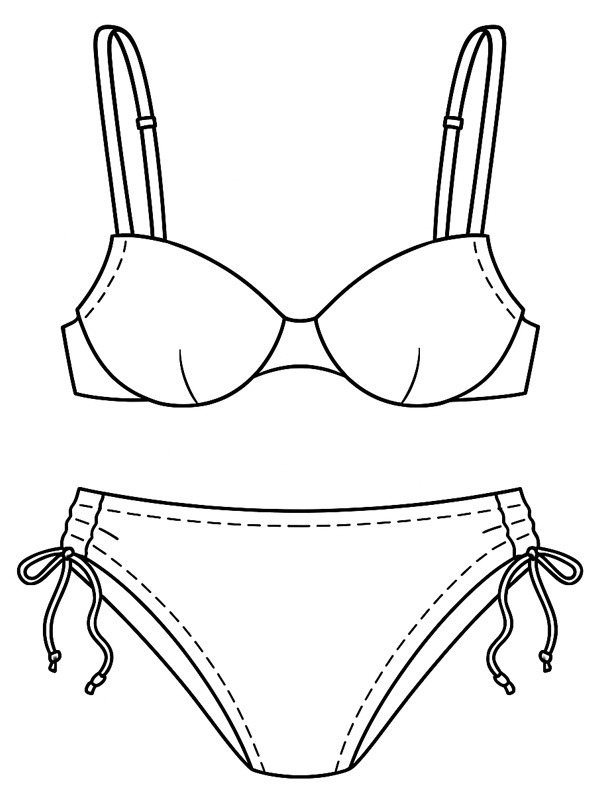 Bikini Fargeleggingsside Bikini Fargeleggingsside