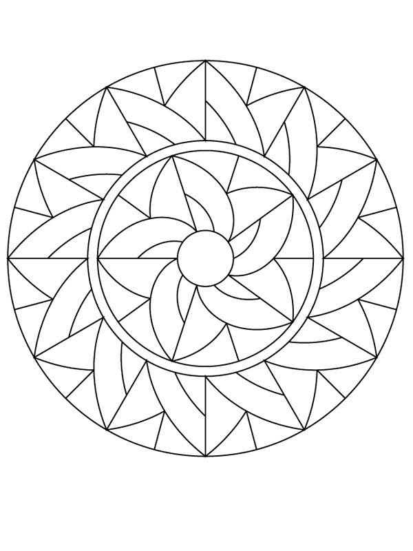Blomstermandala Fargeleggingsside Blomstermandala Fargeleggingsside