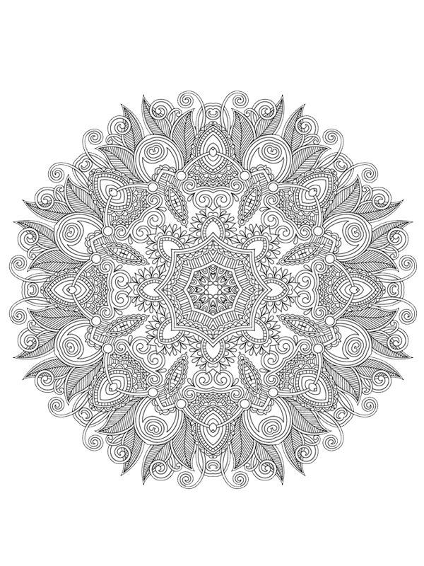 Mandala for voksne Fargeleggingsside Mandala for voksne Fargeleggingsside