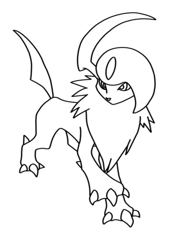 Absol (Pokémon) Fargeleggingsside Absol (Pokémon) Fargeleggingsside