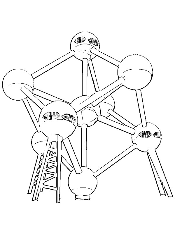 Atomium Brussel Fargeleggingsside Atomium Brussel Fargeleggingsside