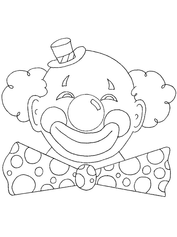 Karneval klovn Fargeleggingsside Karneval klovn Fargeleggingsside