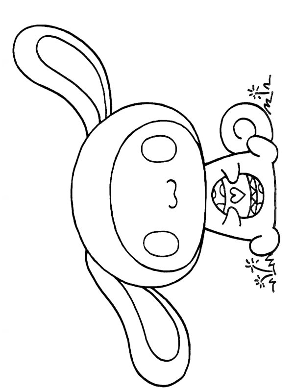 Cinnamoroll påskehare Fargeleggingsside Cinnamoroll påskehare Fargeleggingsside