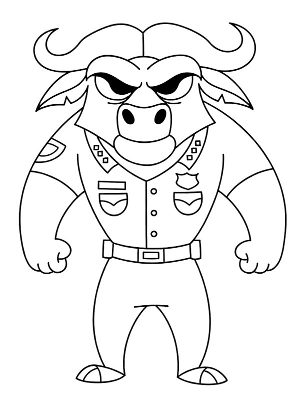 Chief Bogo (Zootopia) Fargeleggingsside