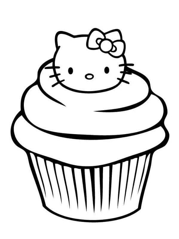 Cupcake Hello Kitty Fargeleggingsside Cupcake Hello Kitty Fargeleggingsside