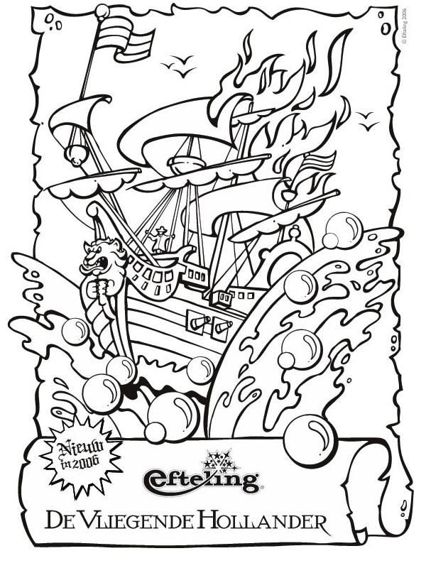 De Vliegende Hollander (Efteling) Fargeleggingsside De Vliegende Hollander (Efteling) Fargeleggingsside