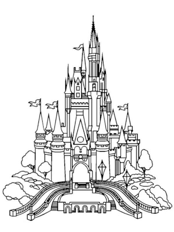 Disneyland slott Fargeleggingsside