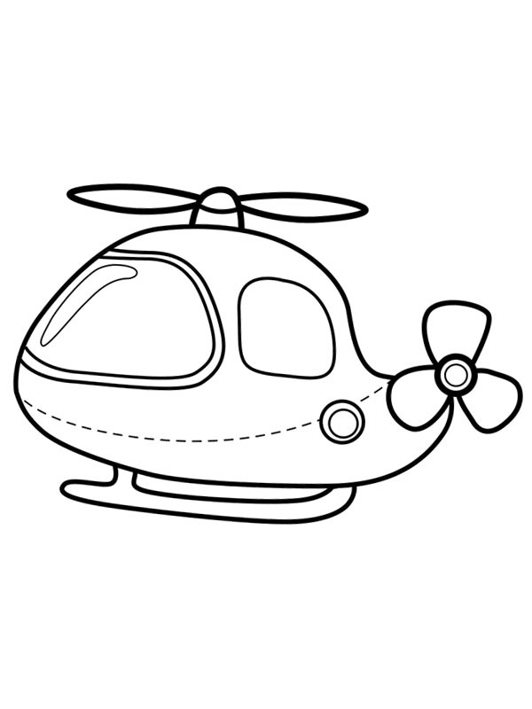 Enkelt helikopter Fargeleggingsside Enkelt helikopter Fargeleggingsside