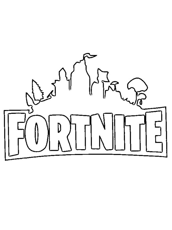 Fortnite logo Fargeleggingsside Fortnite logo Fargeleggingsside