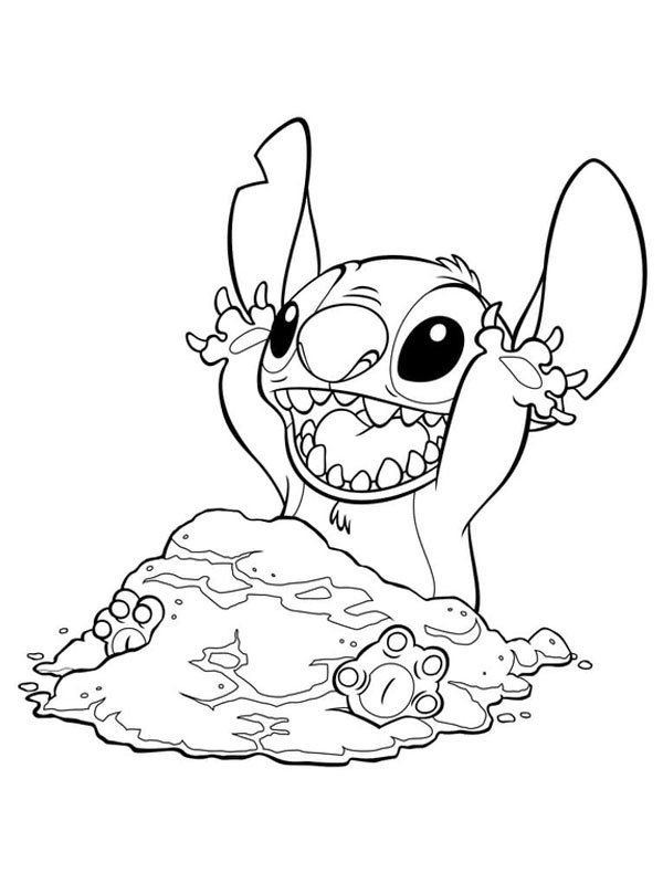 Farlig Stitch Fargeleggingsside Farlig Stitch Fargeleggingsside
