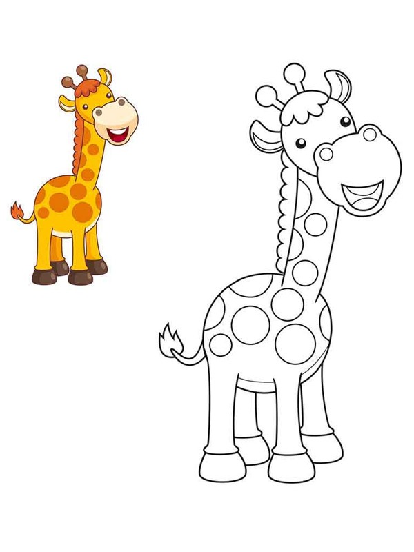 Fargelegg en sjiraff Fargeleggingsside Fargelegg en sjiraff Fargeleggingsside