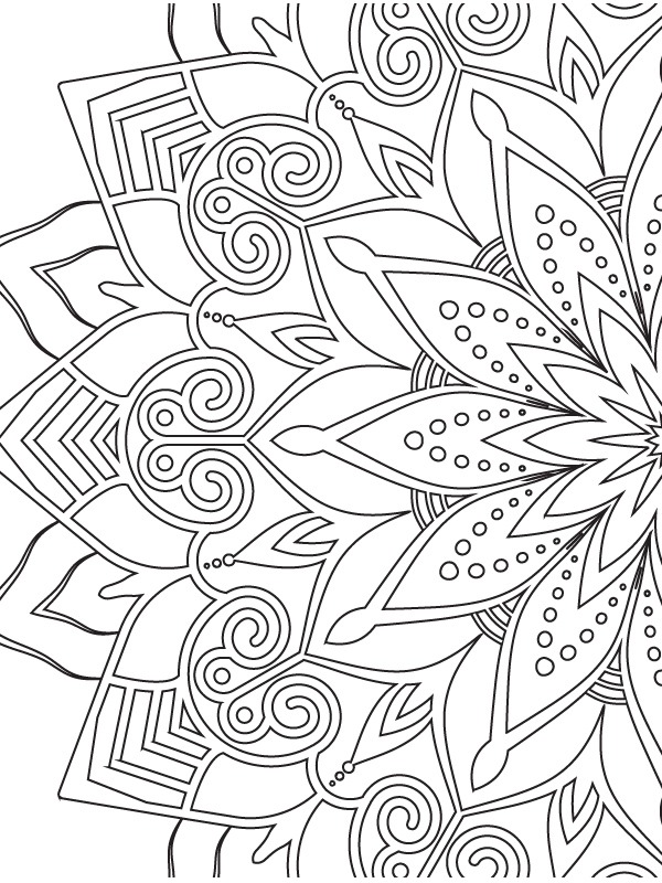 Stor mandala Fargeleggingsside Stor mandala Fargeleggingsside
