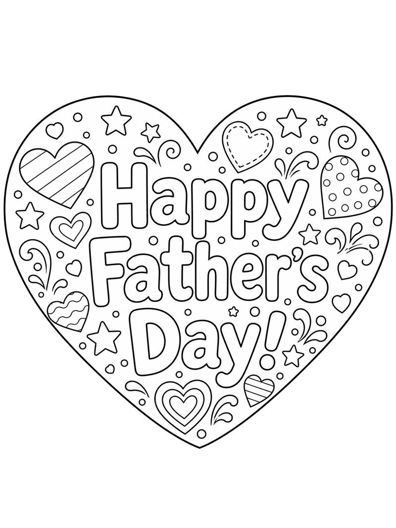 Gratulerer med farsdagen, pappa Fargeleggingsside Gratulerer med farsdagen, pappa Fargeleggingsside